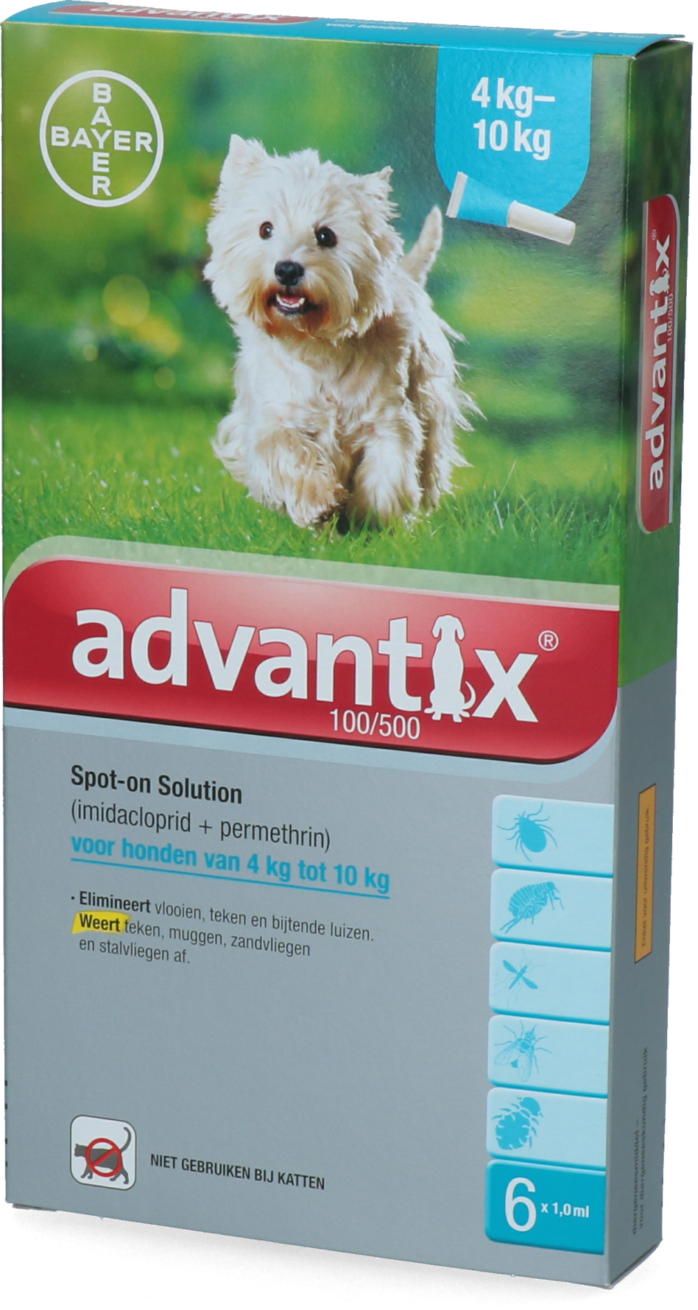 Advantix 100/500 Hond (4 tot 10kg) 6P