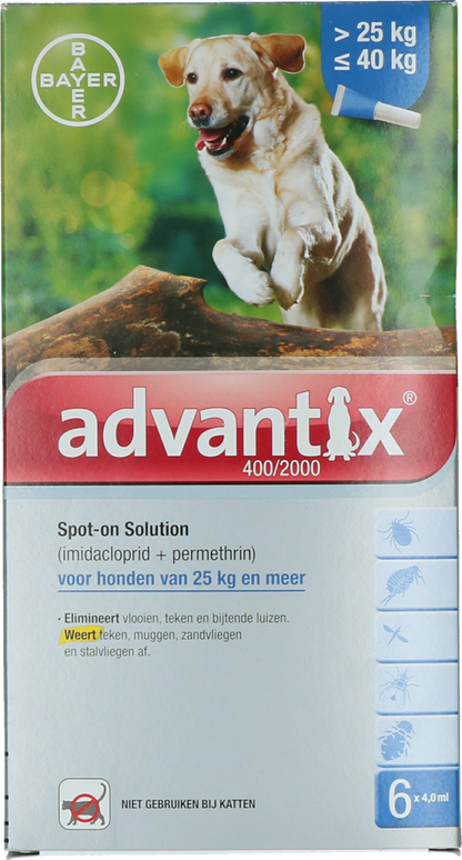 Advantix 400/2000 Hond (25 tot 40kg) 6P