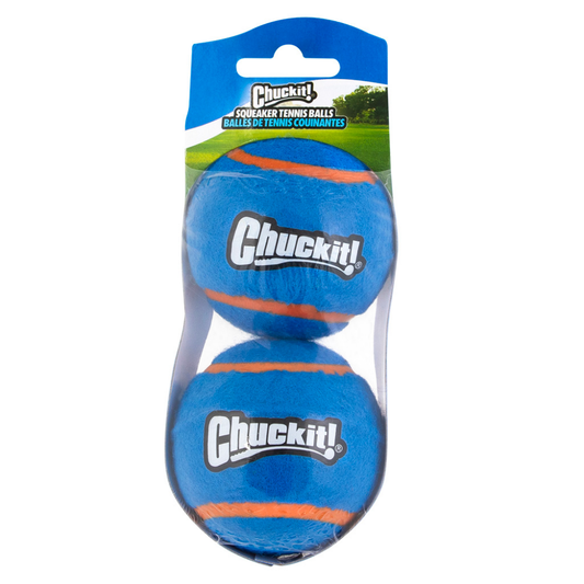 Chuckit Squeaker tennis ball md 2pk