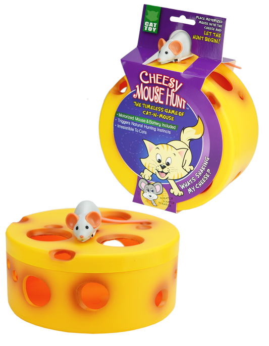 VisionSmart Cheesy Mouse Hunt Cat Toy