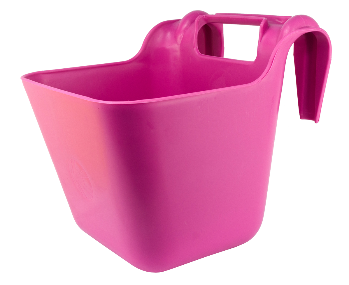 Voerbak met ophangbeugel roze 13,5 l KS