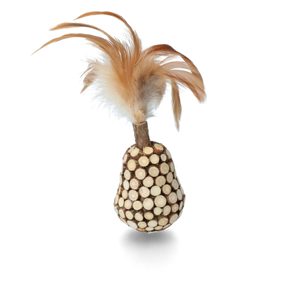 Addicted Wooden wobbler with feathers