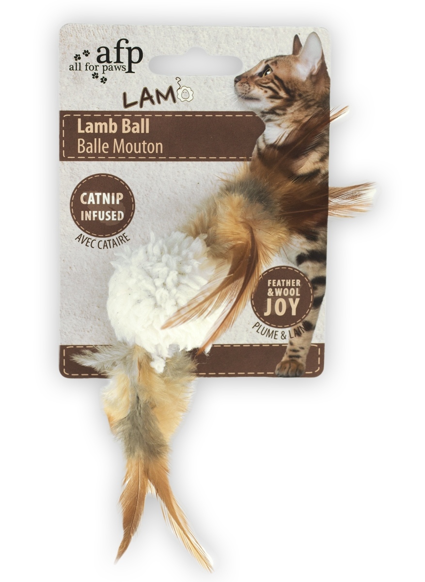 AFP Lambswool-Lamb Ball with bird sound Catnip