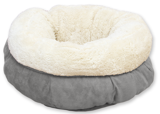 AFP Lambswool Donut Bed Grijs