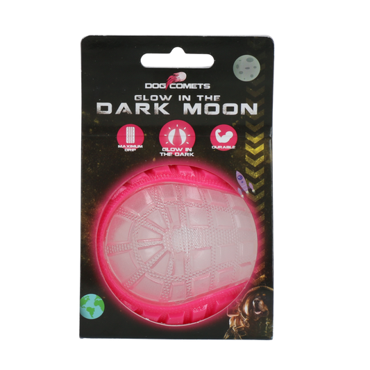 Dog Comets Glow in the Dark Moon Pink M