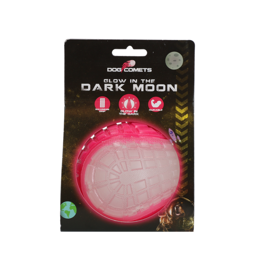 Dog Comets Glow in the Dark Moon Pink L