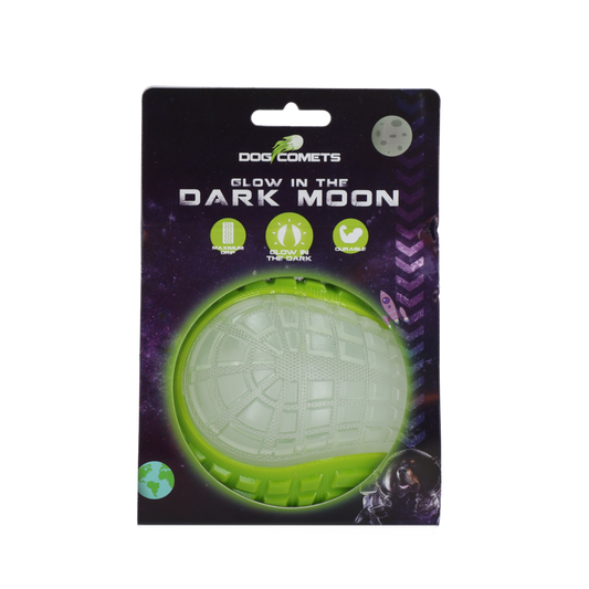 Dog Comets Glow in the Dark Moon Green L