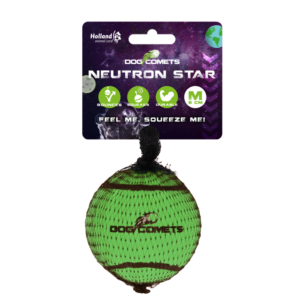 Dog comets Neutron Star Tennisbal met pieper M Groen 1st