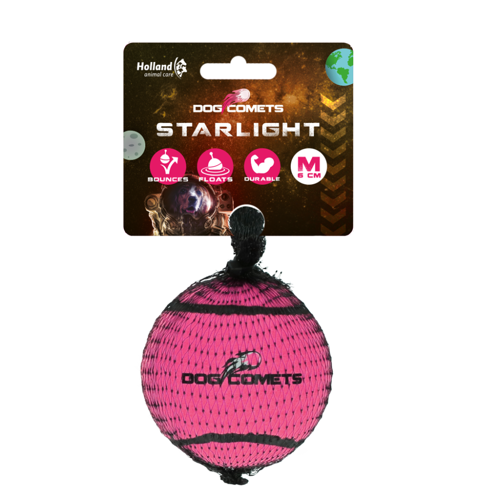 Dog comets Starlight Tennisbal M Roze 1st