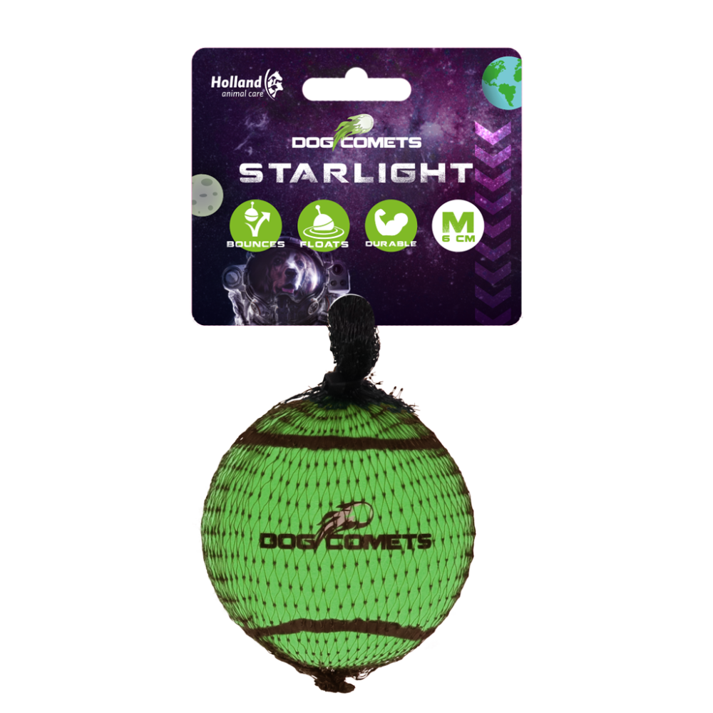 Dog comets Starlight Tennisbal M Groen 1st