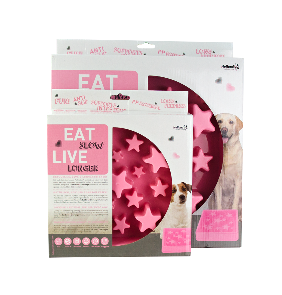 Eat Slow Live Longer Star Pink S