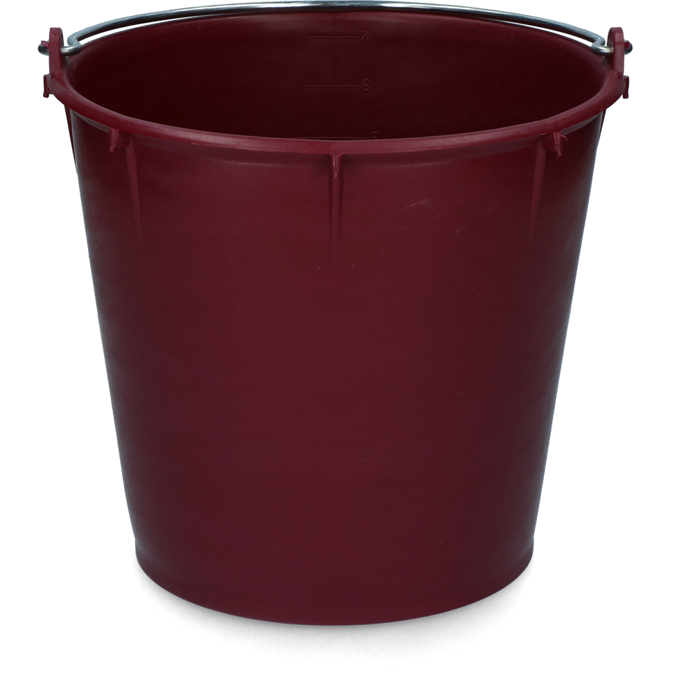 Emmer 7 ltr met beugel bordeaux