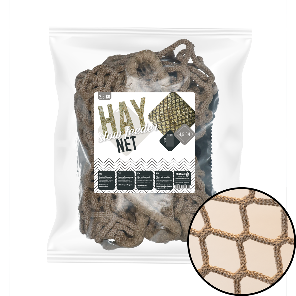 Hay Slowfeeder net 2,5 kg (5 mm dik, maaswijdte 45 mm)