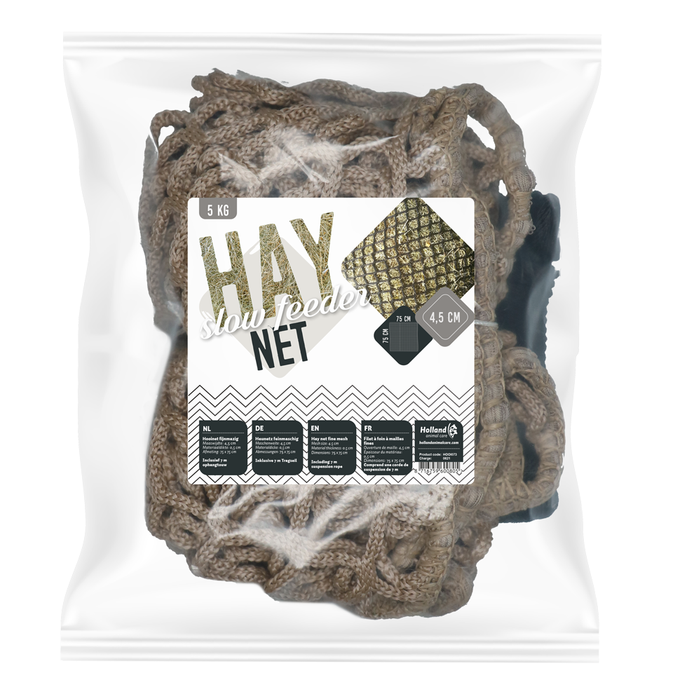 Hay Slowfeeder net 5 kg (5 mm dik, maaswijdte 45 mm)