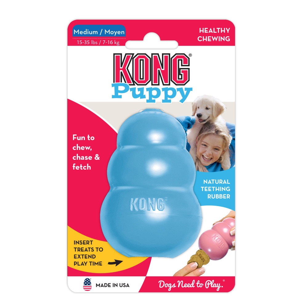 KONG Puppy M 8,6 cm Blauw of Roze