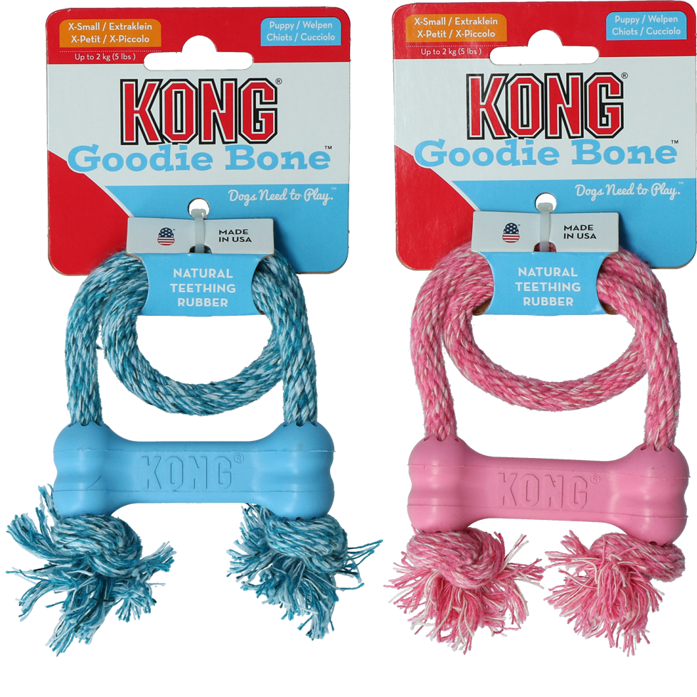 KONG Puppy Goodie Bone met touw XS EU