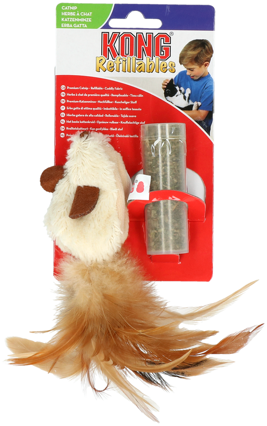 KONG Cat Refillable Catnip Feather Mouse