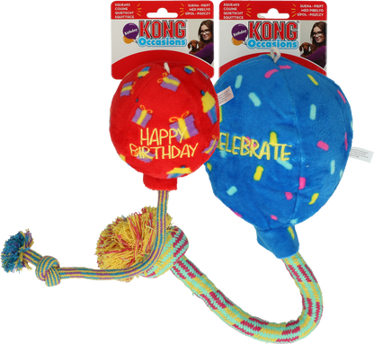 KONG Occasions Birthday Balloon Blue L