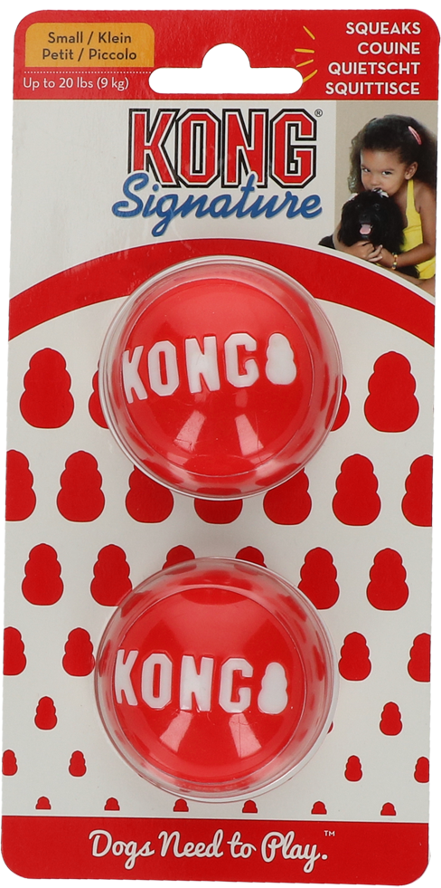 KONG Signature Balls 2-pk Sm