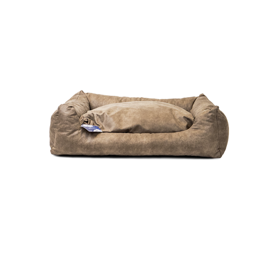 Let&#039;s Sleep Sweet Dreams Hondenmand Met Kussen XL Taupe