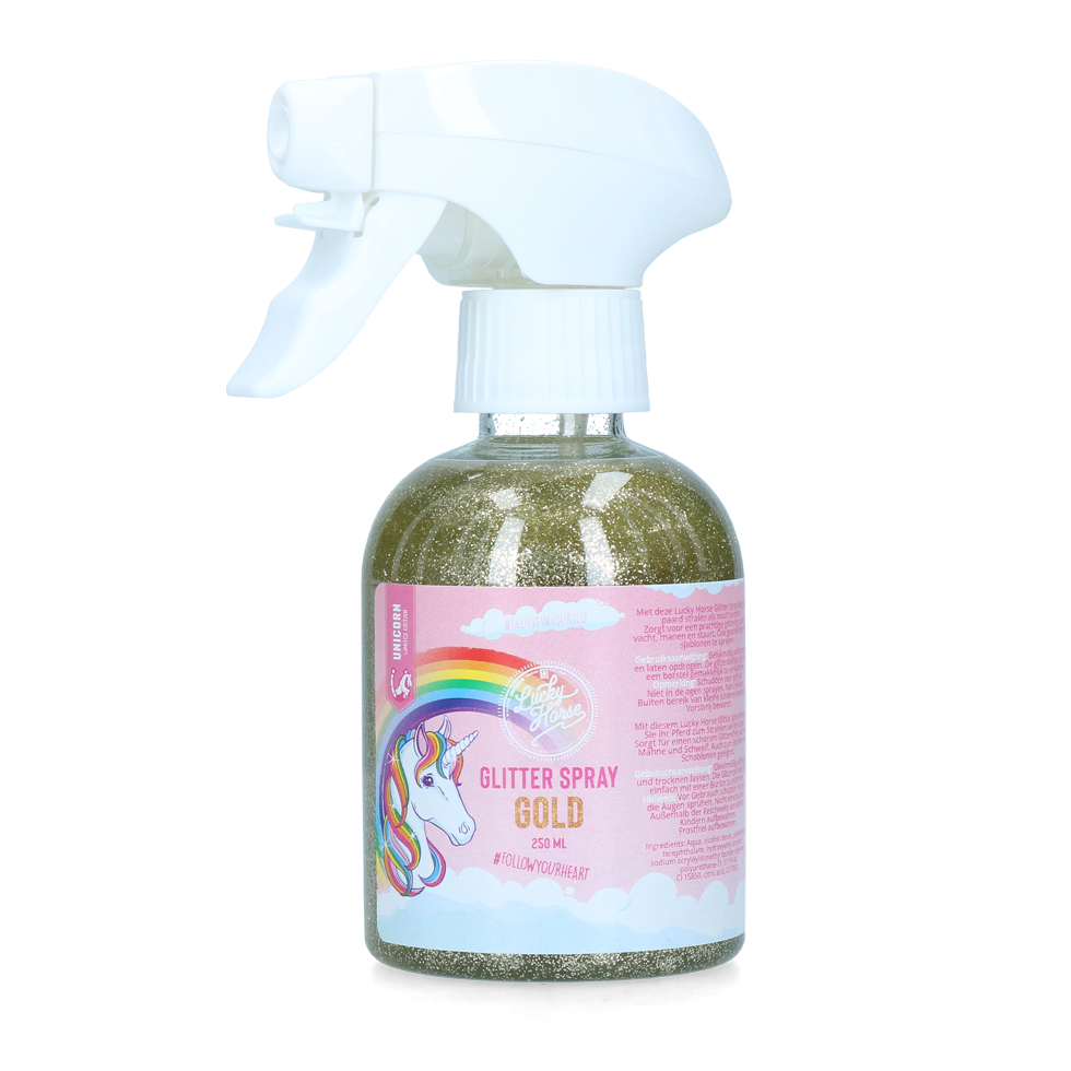 Lucky Horse Unicorn Groen Glitterspray