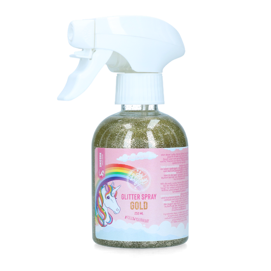 Lucky Horse Unicorn Groen Glitterspray