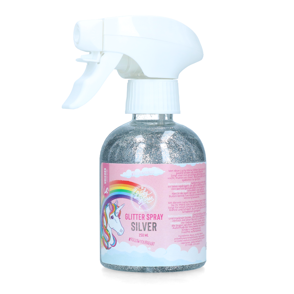 Lucky Horse Unicorn Groen Glitterspray