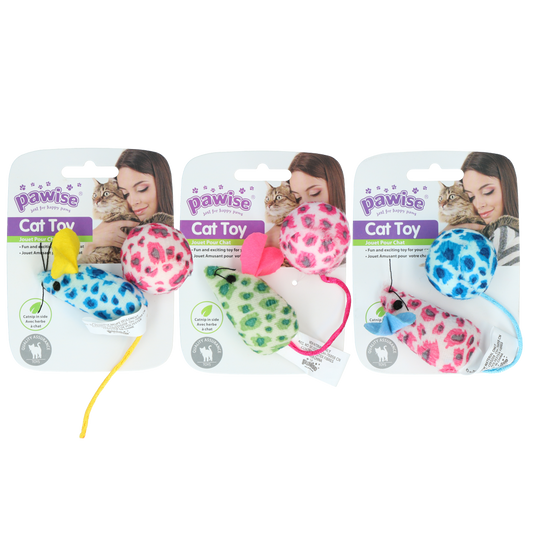 Pawise Cat Toy - Mice &amp; Ball