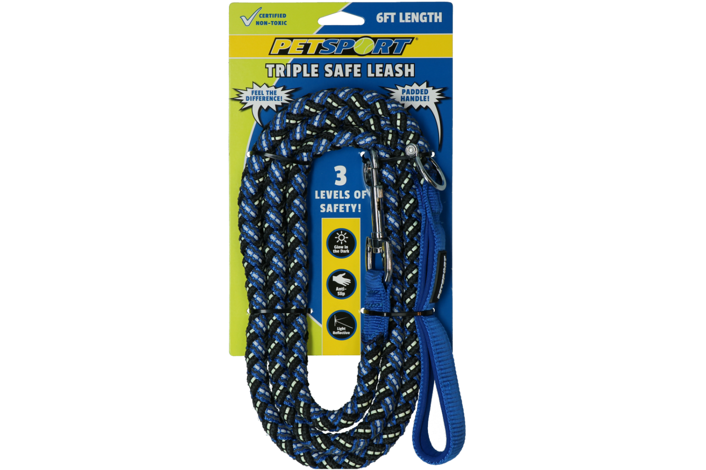 Triple Safe 6ft Leash Blauw