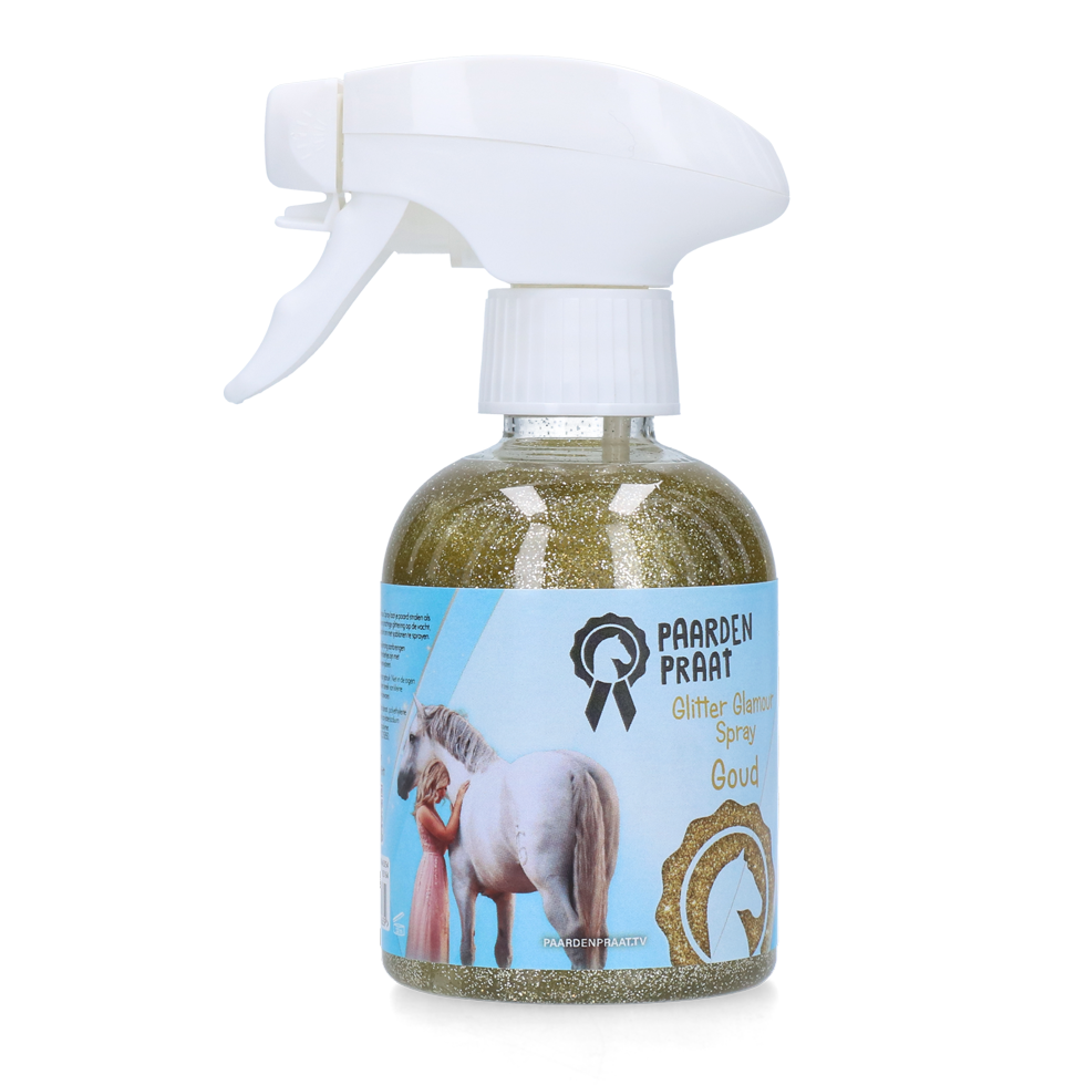 Paardenpraat Glitter Glamour Spray Goud