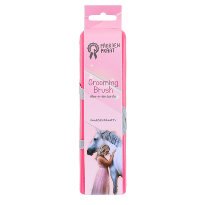 Paardenpraat Grooming Brush Medium roze